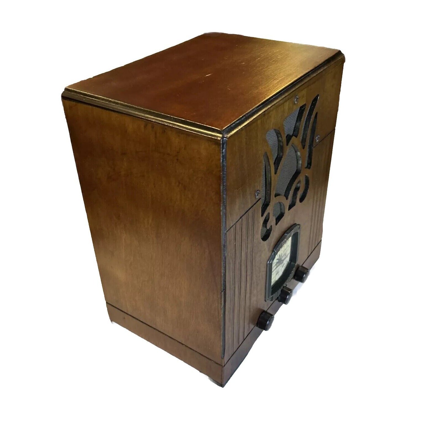 RARE VTG GAMBLE-SKOGMO CORONADO CUB TOMBSTONE TUBE RADIO 578 WORKS!