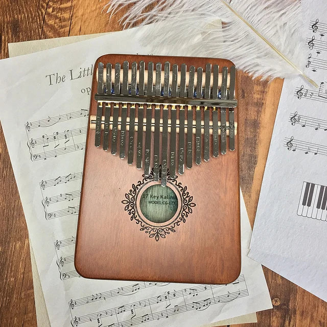 17 Keys Thumb Piano Hand Playing Kalimba