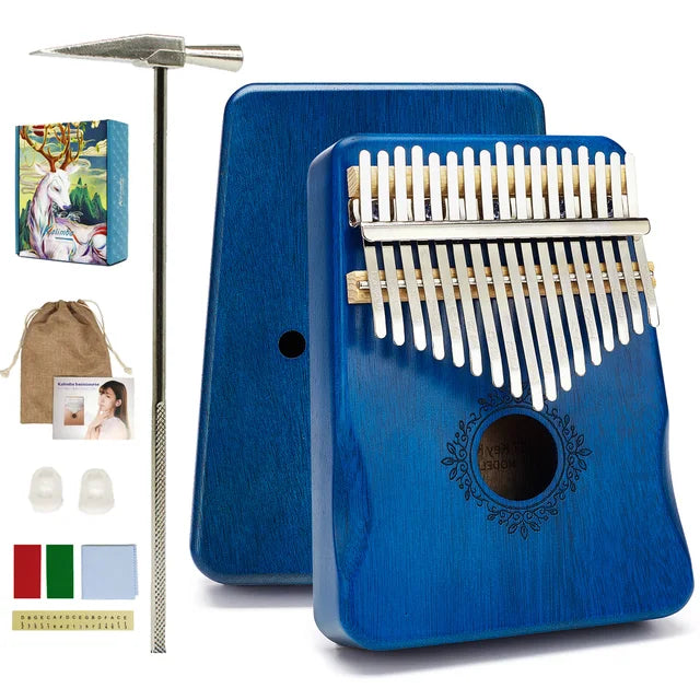 17 Keys Thumb Piano Hand Playing Kalimba