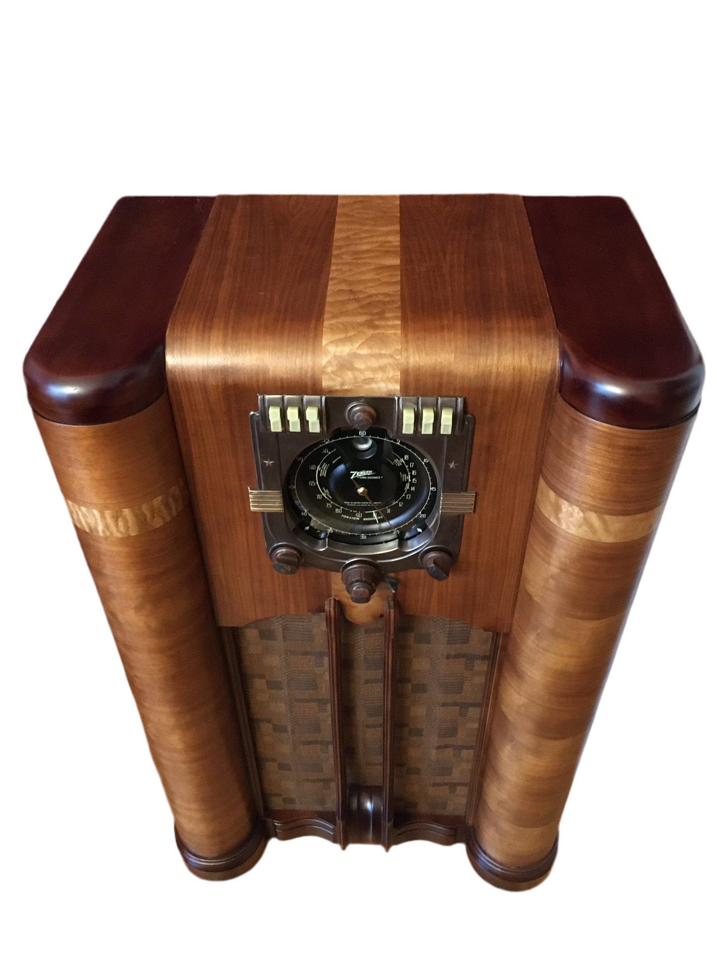 Zenith Radio 9s365 Art Deco Radio Shutter Dial Stars and Bars