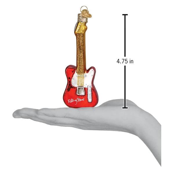 Old World Christmas Rolling Stones Guitar Ornament