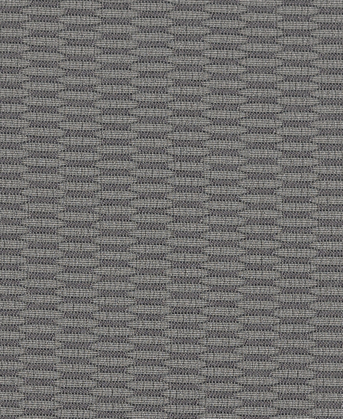 Gray American-milled vintage-style speaker grill cloth, 100% recycled polyester, 54 inches wide, durable and sustainable with a classic visual repeat pattern