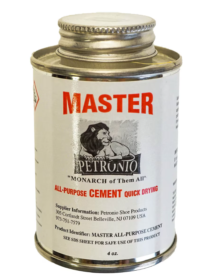 Masters all-purpose leather contact cement, strong adhesive glue for leather, Tolex, fabric, wood, and rubber, quick-drying and professional grade
