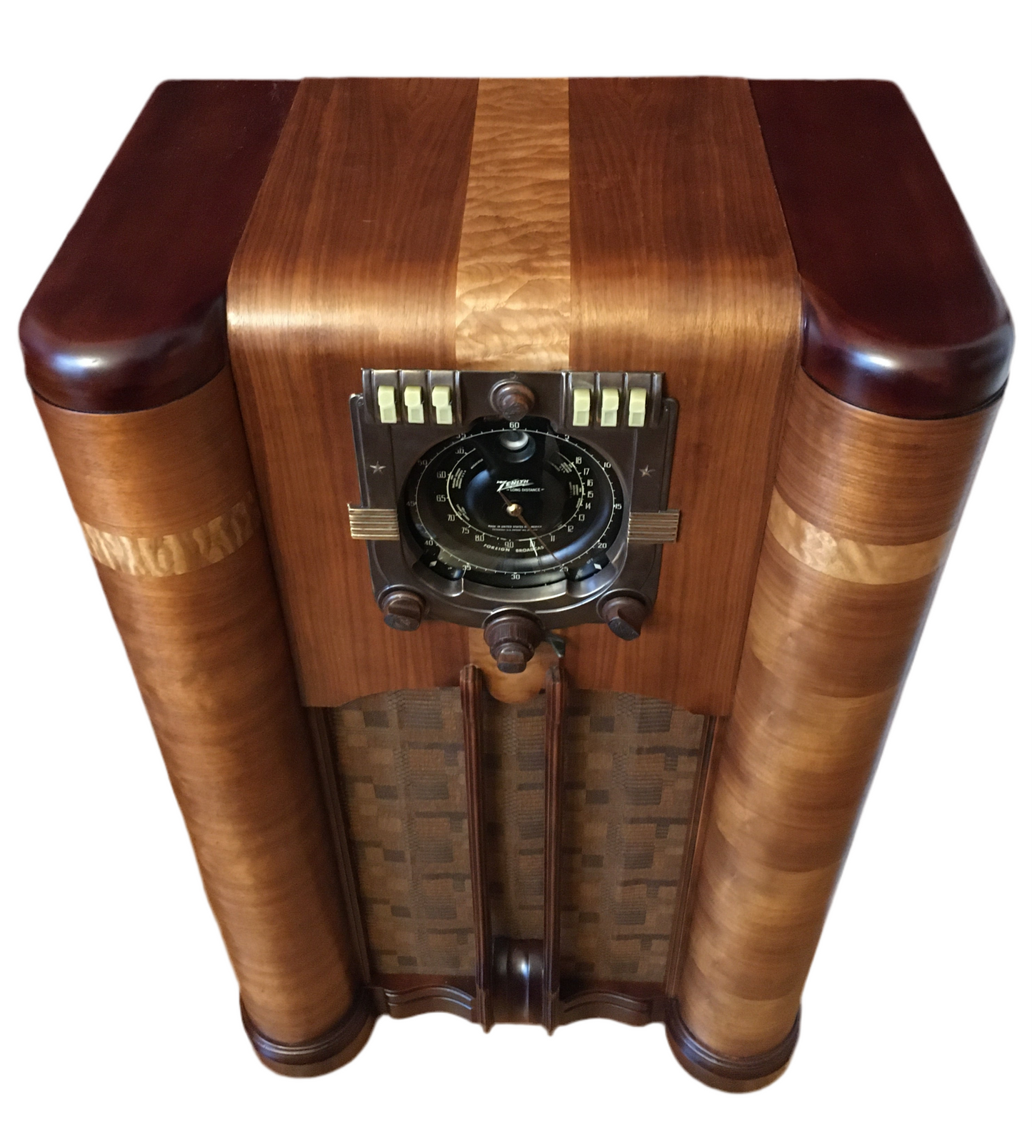 Zenith Radio 9s365 Art Deco Radio Shutter Dial Stars and Bars
