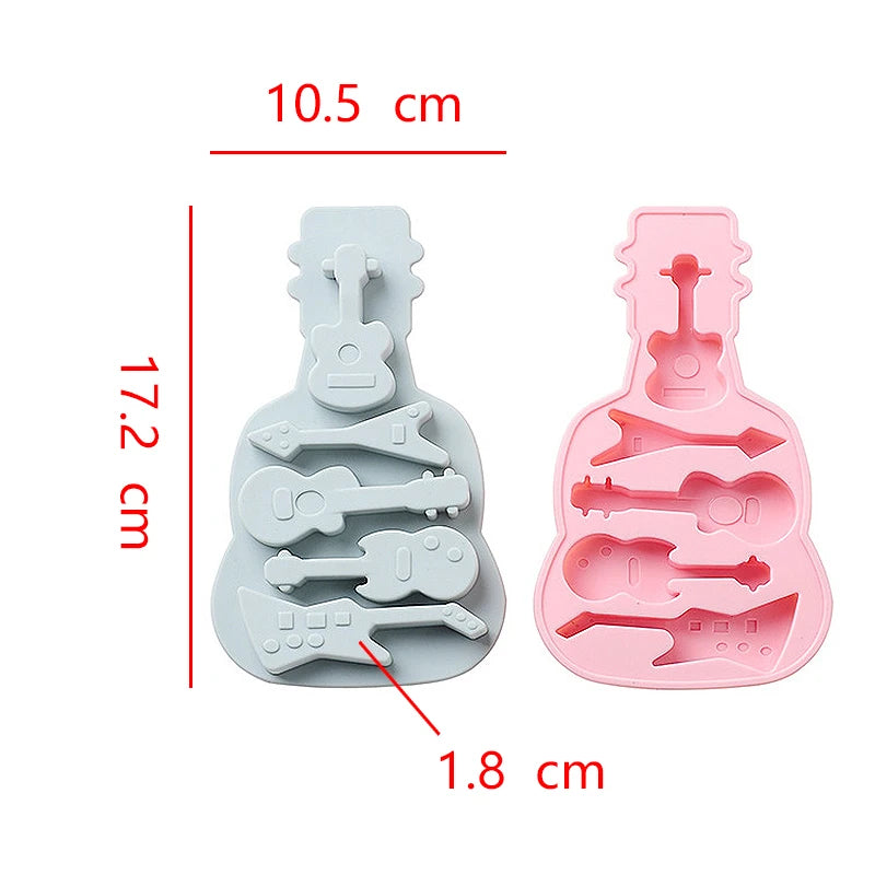 Guitar Shape Cake Mould Silicone Tray