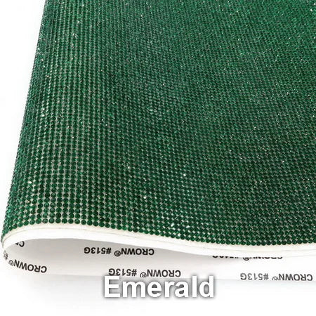 Vibrant adhesive speaker wrap with a sleek design, featuring a decorative glass rhinestone trim for a stylish and elegant touch.