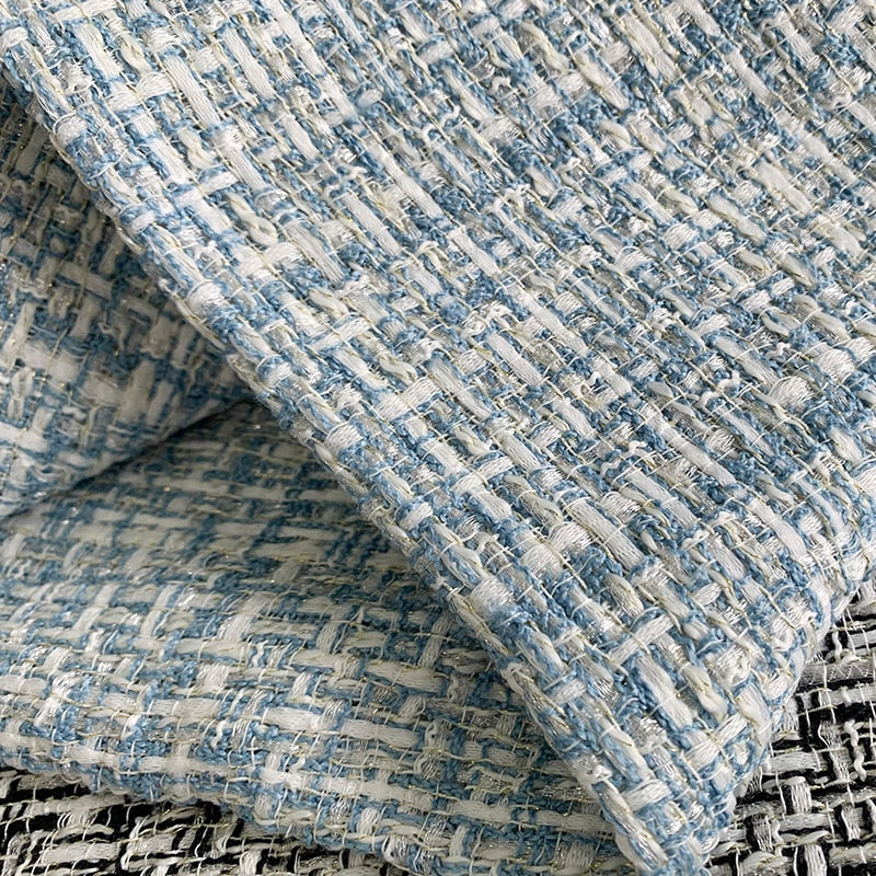 Blue Vintage tweed speaker grill cloth – acoustically transparent, durable fabric for amp restorations, speaker cabinets, and classic audio upgrades.