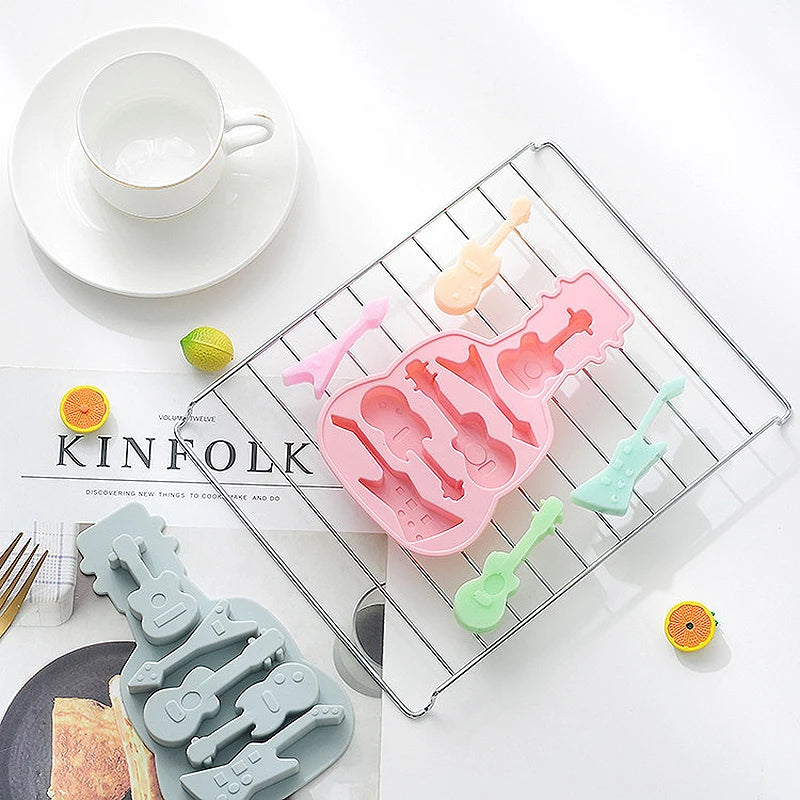Guitar Shape Cake Mould Silicone Tray