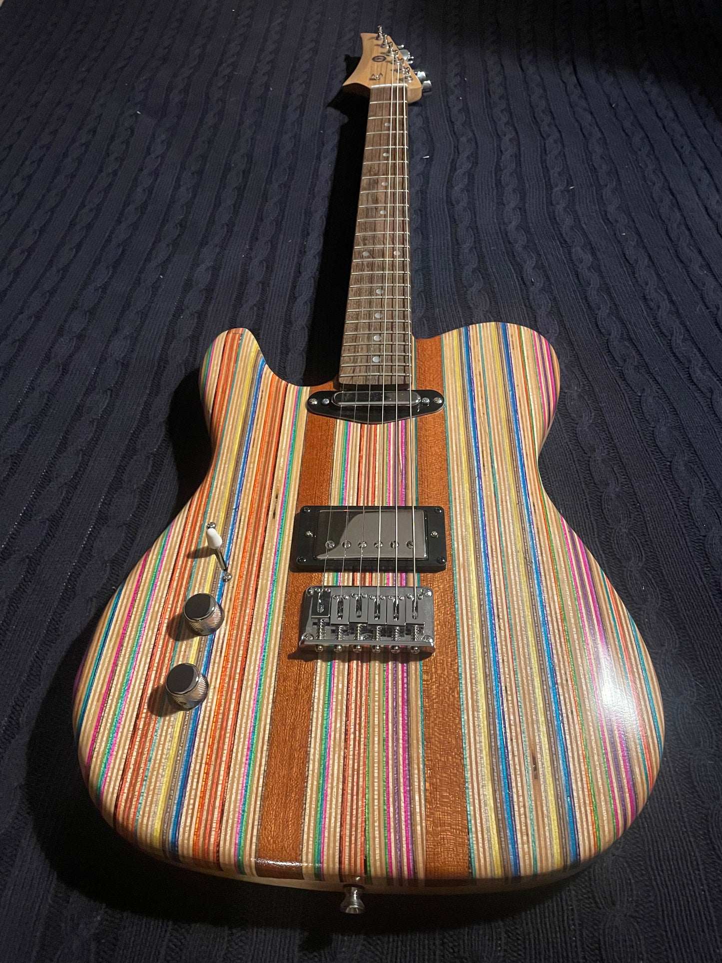 LEFTY Skateboard Guitar – Tele Shape, Cherry & Ash