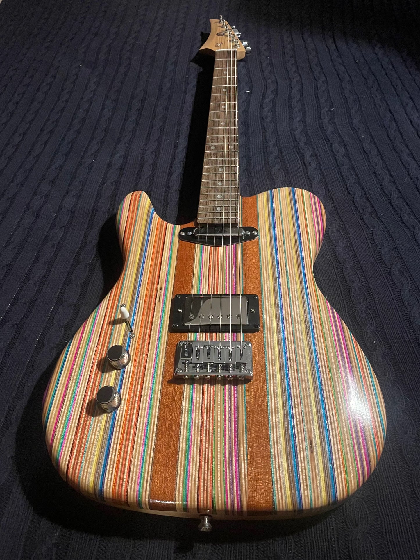 LEFTY Skateboard Guitar – Tele Shape, Cherry & Ash