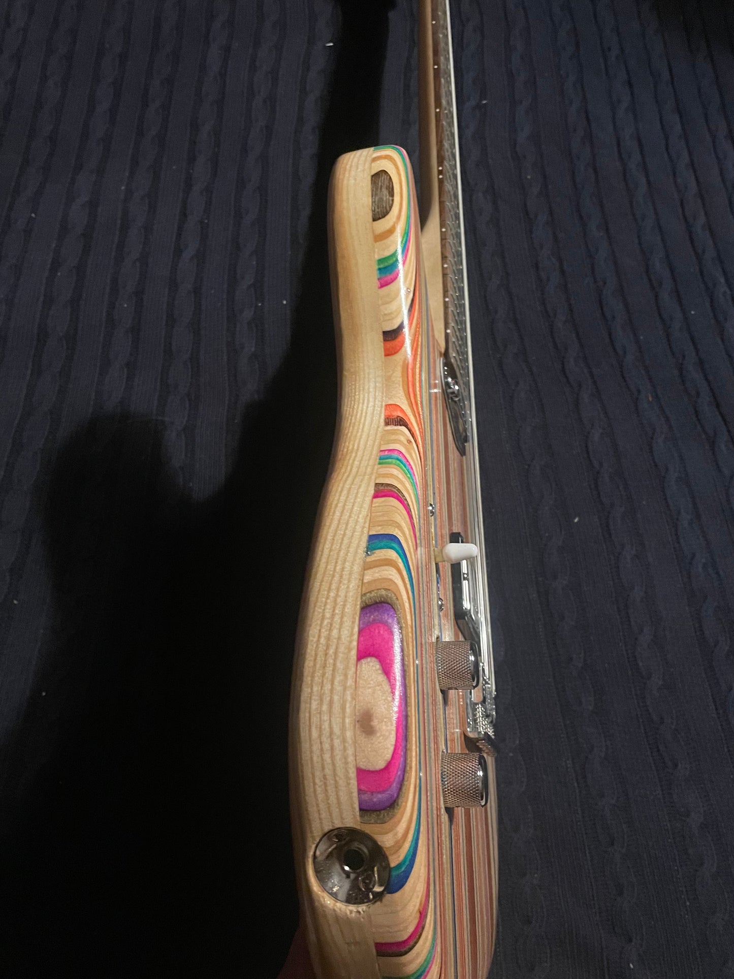 LEFTY Skateboard Guitar – Tele Shape, Cherry & Ash