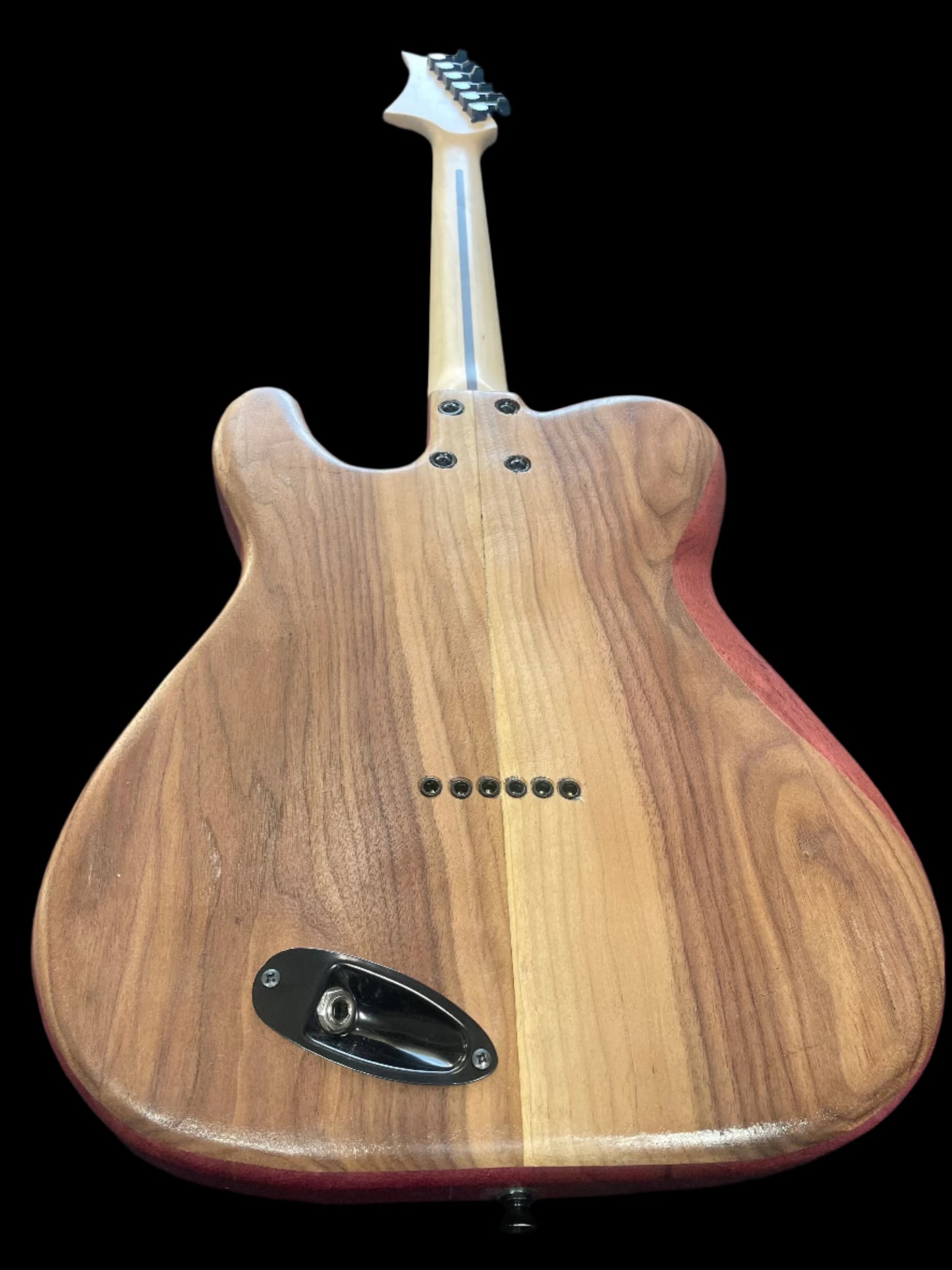 Skateboard Guitar Tele Shape – Walnut & Purpleheart