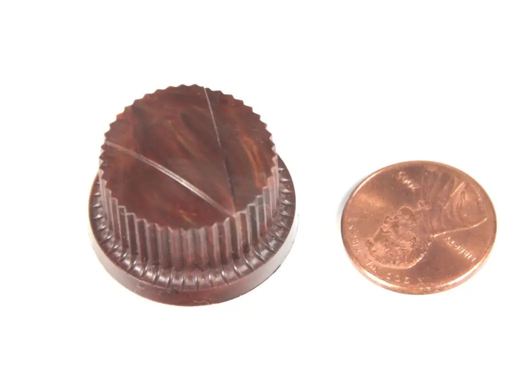 Philco 1942 reproduction console knob, brown, K75