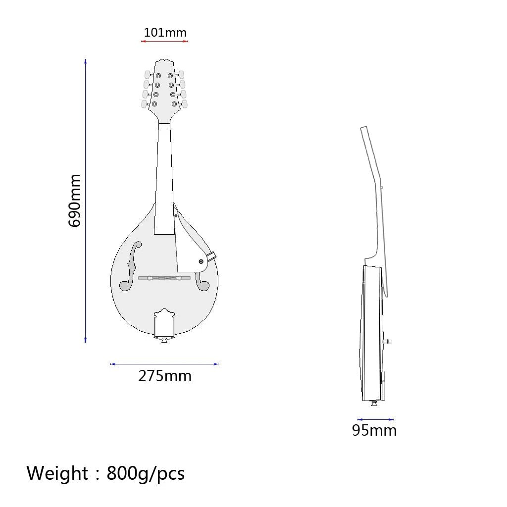 8-String Mandolin Instrument