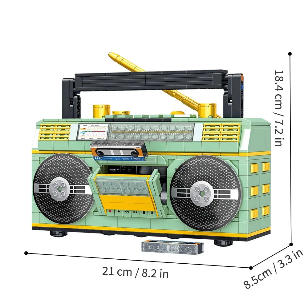 Big River Hardware 80s Themed Educational Building Blocks for Kids, Enhance Motor Skills and Creativity