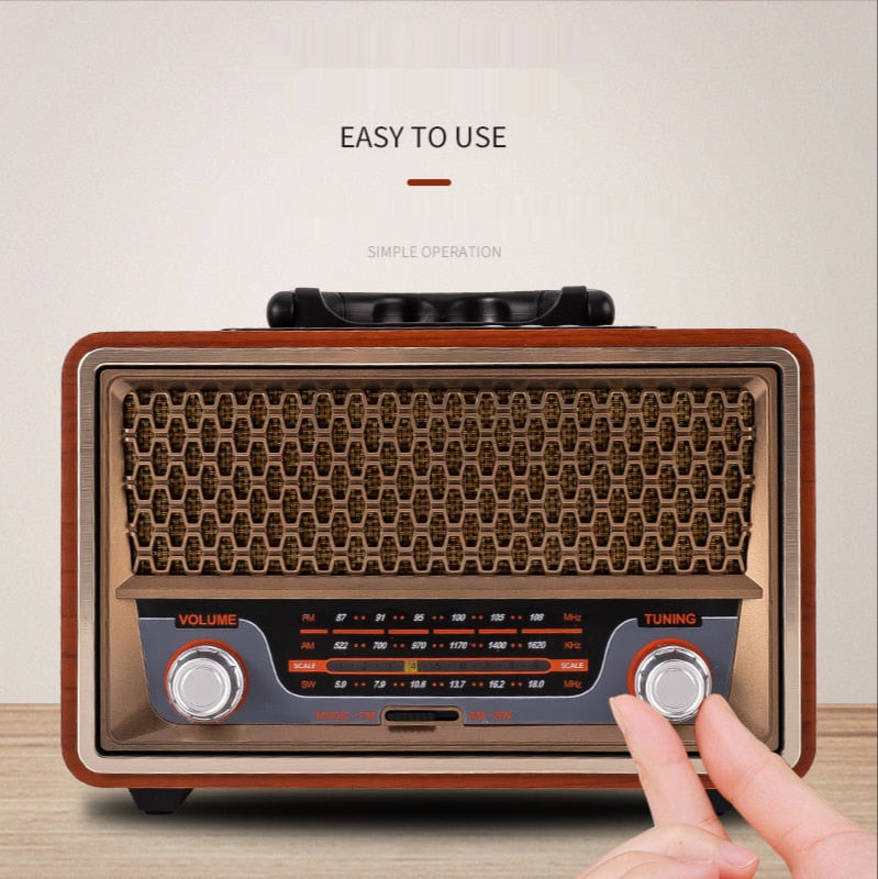 Shortwave Wooden Retro Radio