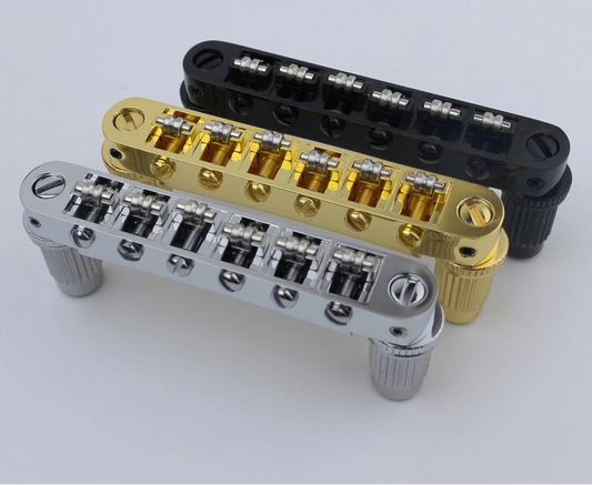 Big River Hardware Premium Tune-O-Matic Bridge Roller Saddles for Enhanced Guitar Tuning Stability and Professional Musician Performance Options