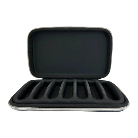 Big River Hardware Premium Harmonica Case - Durable EVA Storage for Up to 7 Instruments with Soft Slots and Zipper Closure