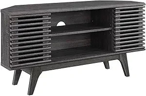 Mid-Century TV Stand – Walnut or Charcoal Finish
