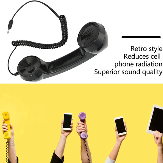 Retro phone handset for cell phone