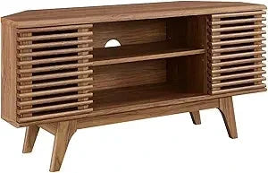 Mid-Century TV Stand – Walnut or Charcoal Finish
