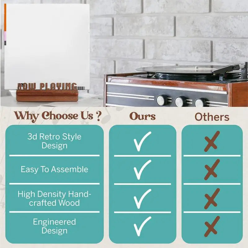 Now Playing Record Holder – Vinyl Display Stand