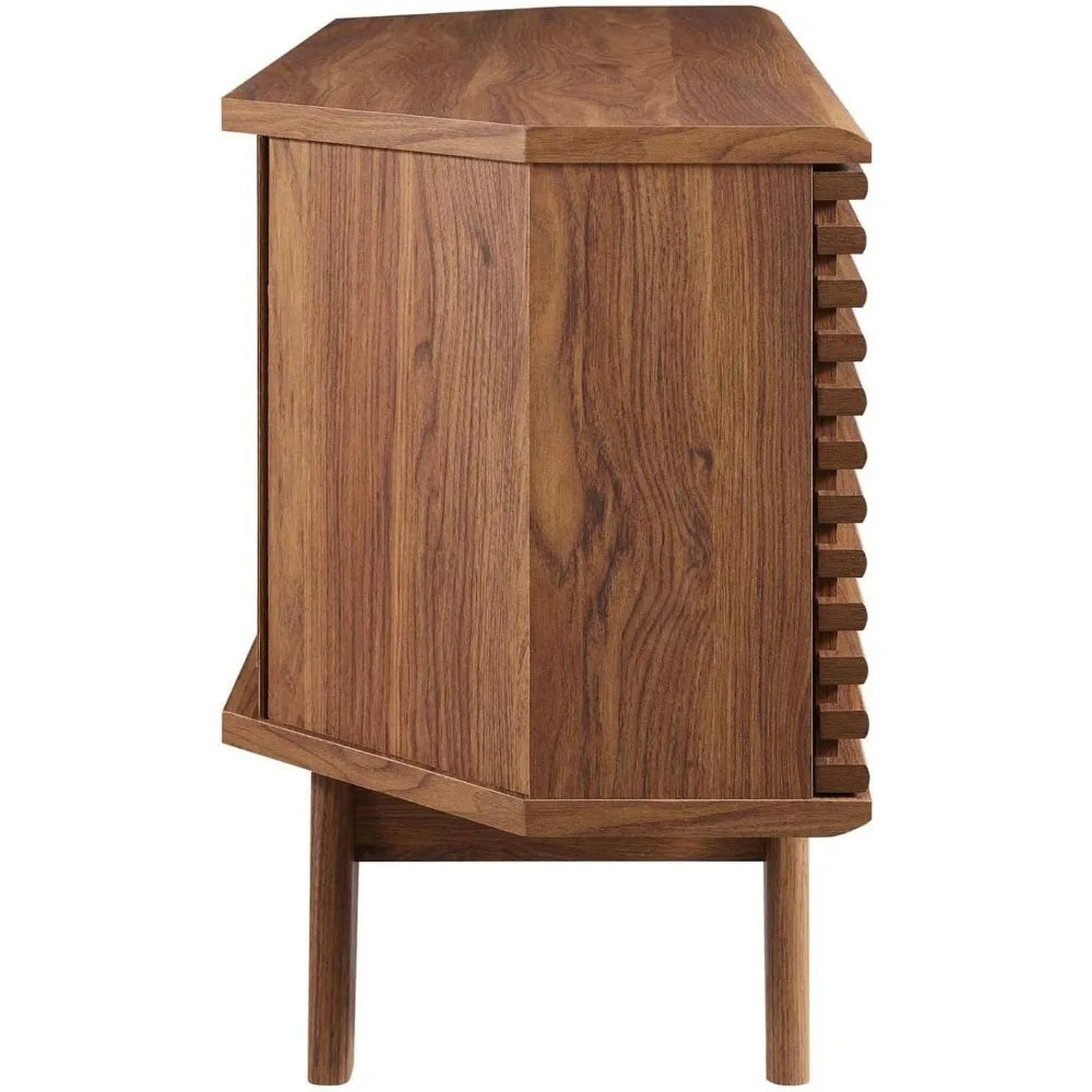 Mid-Century TV Stand – Walnut or Charcoal Finish