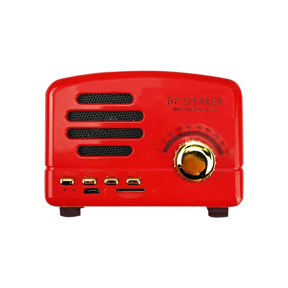 Big River Hardware Retro Bluetooth Speaker Radio - Portable Wireless Audio with FM and Long Battery Life