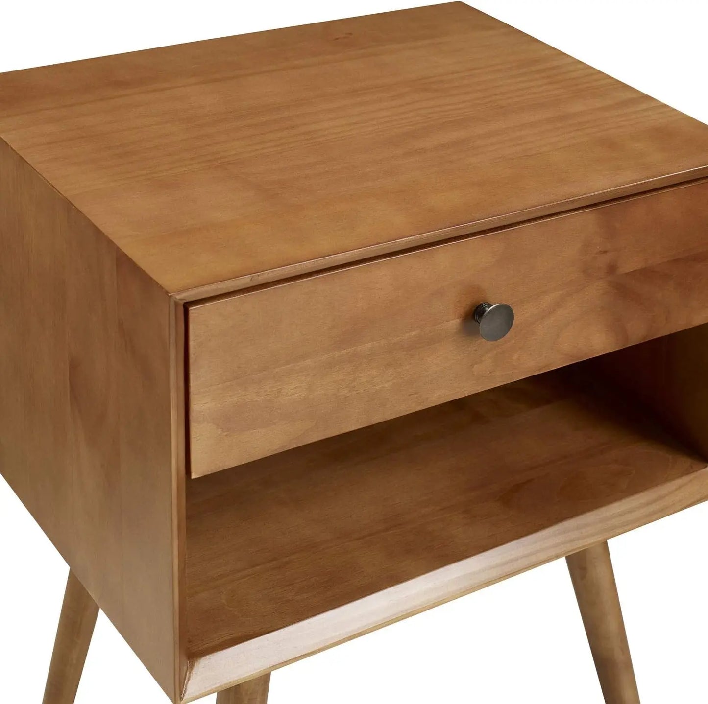 Mid-Century Turntable Stand with Vinyl Storage
