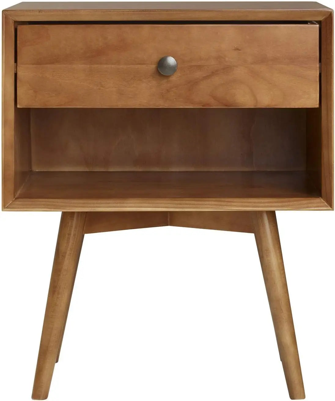 Mid-Century Turntable Stand with Vinyl Storage