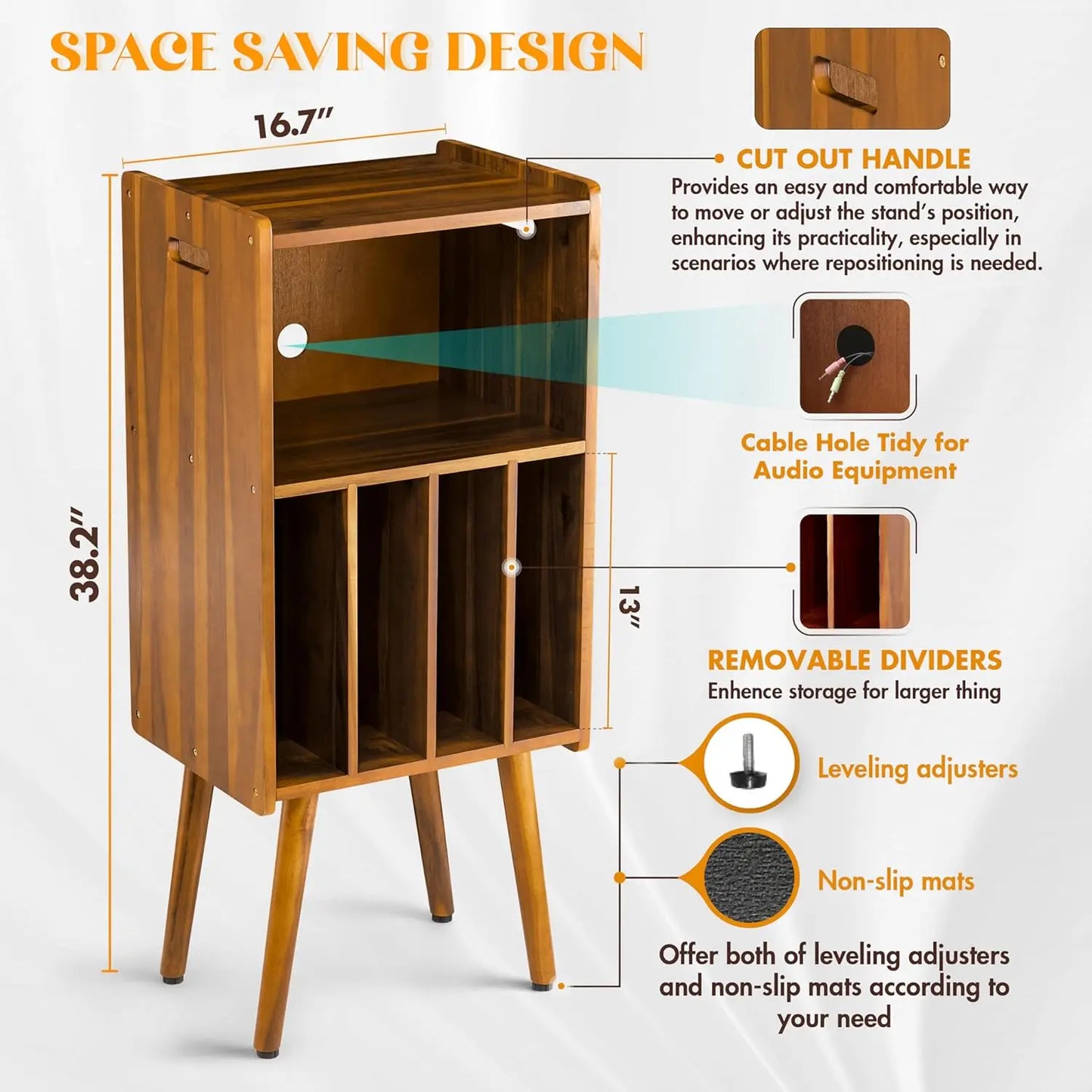 Stylish and durable vinyl record storage furniture, designed to organize and protect LPs, 12-inch, and 7-inch records while enhancing home décor.