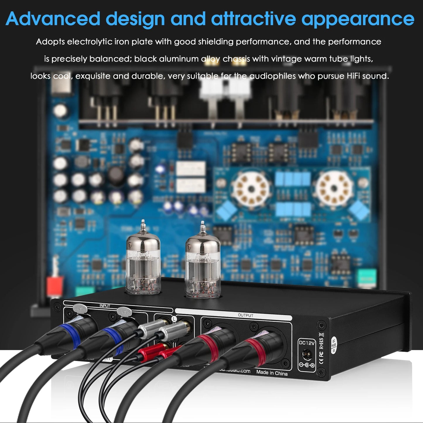 Douk Audio T8PRO Tube Preamp with 7-Band EQ & XLR