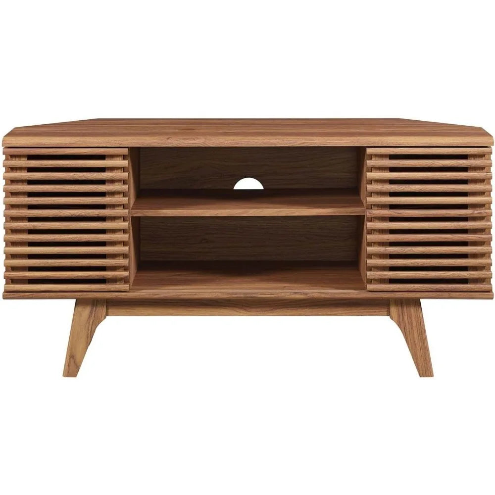 Mid-Century TV Stand – Walnut or Charcoal Finish