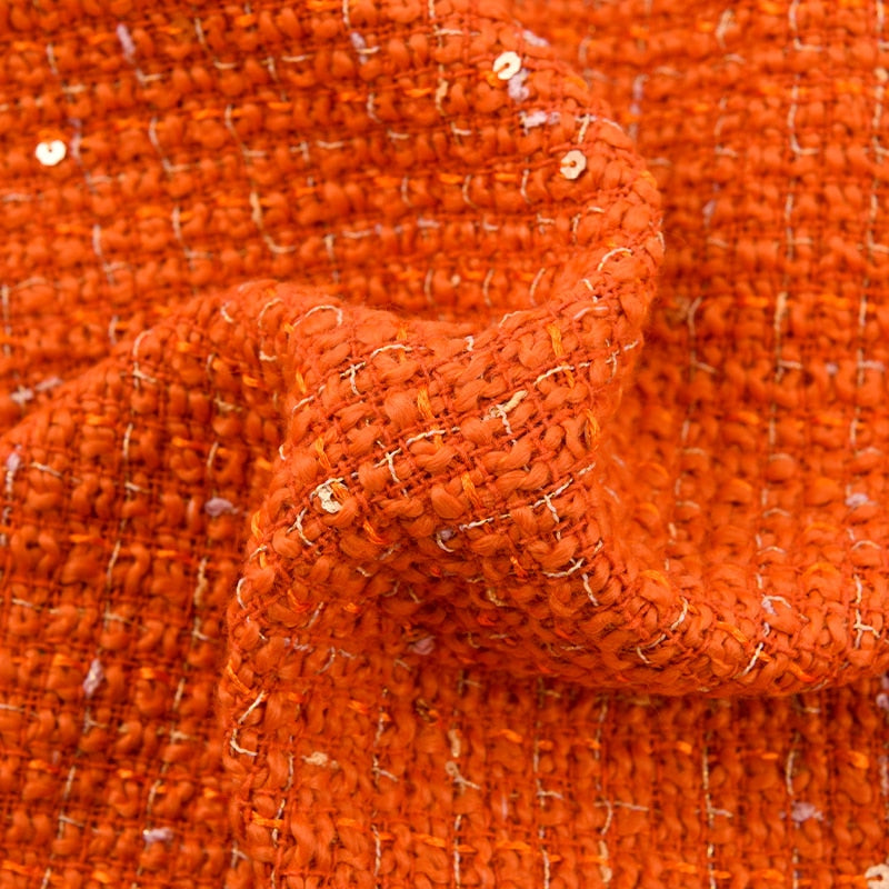 Orange tweed grill cloth