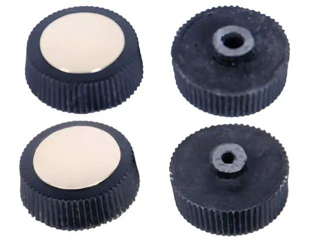 Zenith 1942 reproduction knob pair, brass finish, K49, for 6-7 tube consoles