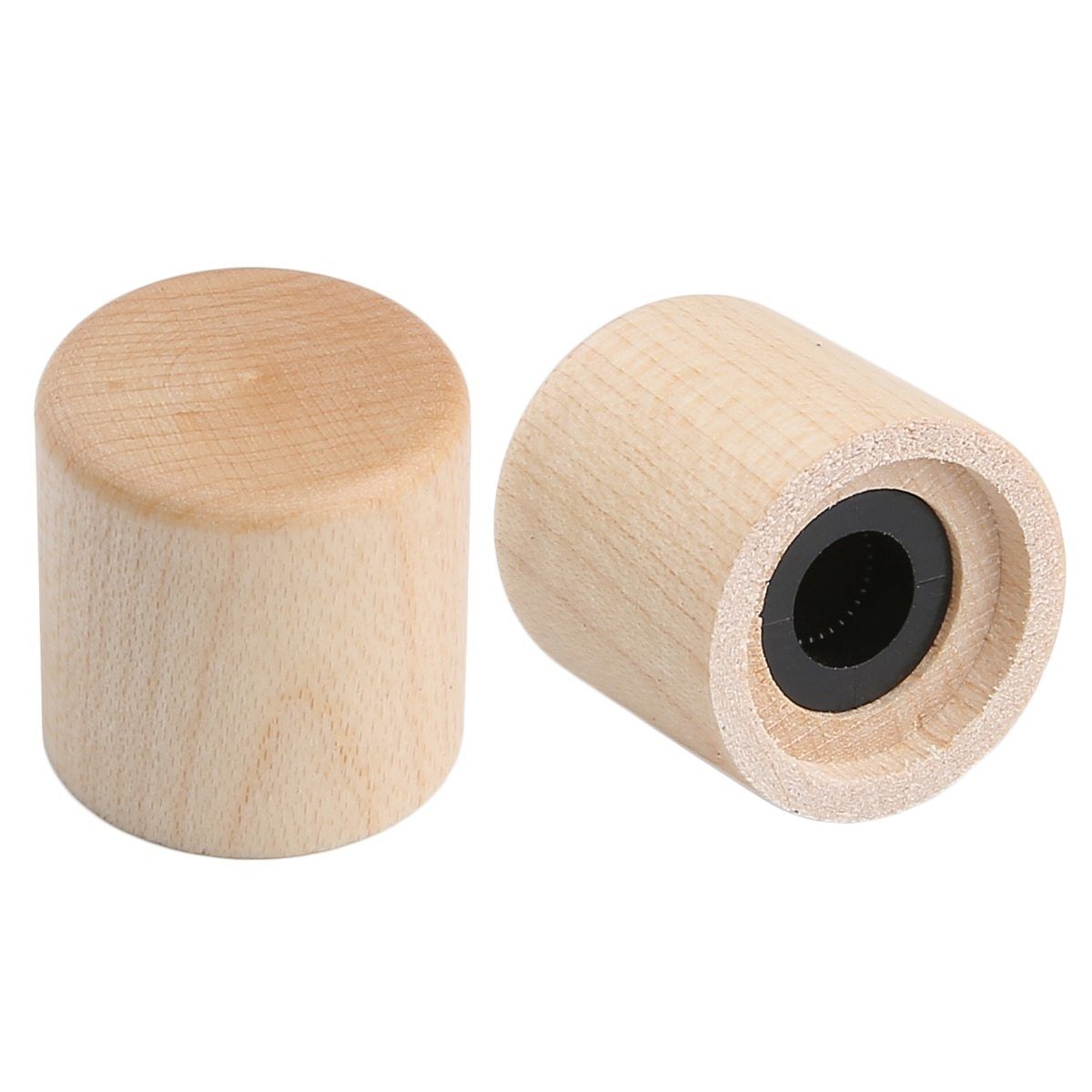 2-Pack Wood Knobs Tele Style Flat Top Dome Knobs Guitar Bass Wood Knob Barrel Knobs Maple Wood Guitar Control Knob Big River Hardware
