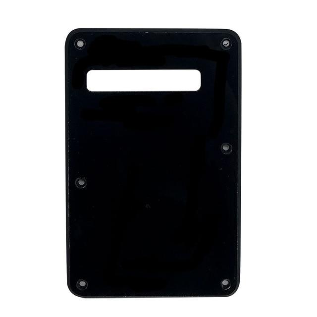 3 or 4 Ply Strat Tremolo Cavity Cover Backplate for Fender Stratocaster Modern Style Electric Guitar Tremolo Cover Big River Hardware 1Ply Black