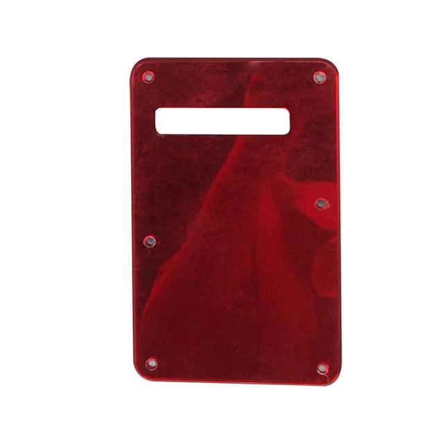 3 or 4 Ply Strat Tremolo Cavity Cover Backplate for Fender Stratocaster Modern Style Electric Guitar Tremolo Cover Big River Hardware 1Ply Red Mirror