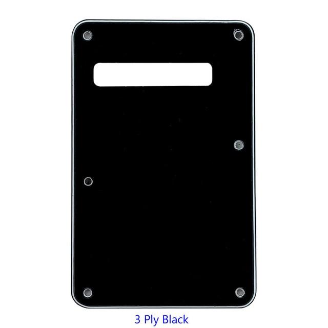 3 or 4 Ply Strat Tremolo Cavity Cover Backplate for Fender Stratocaster Modern Style Electric Guitar Tremolo Cover Big River Hardware 3Ply Black 