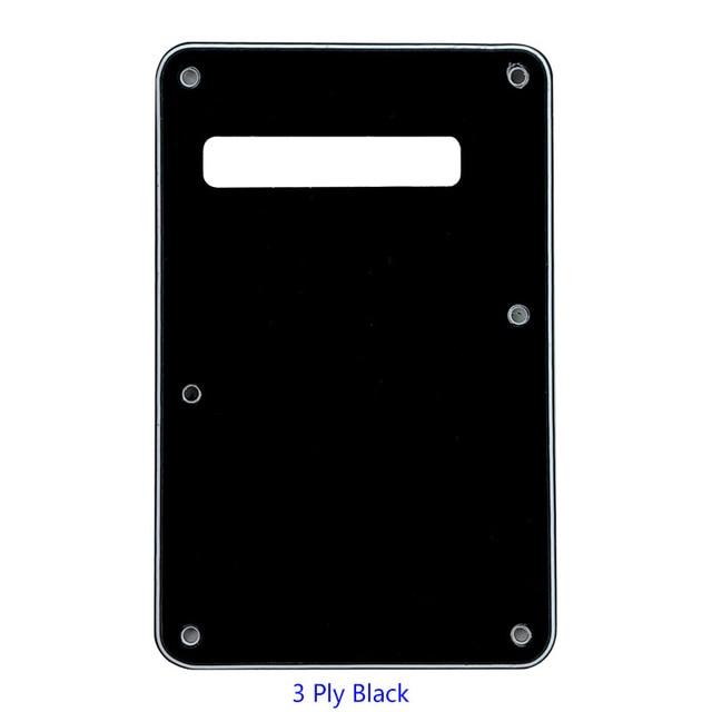 3 or 4 Ply Strat Tremolo Cavity Cover Backplate for Fender Stratocaster Modern Style Electric Guitar Tremolo Cover Big River Hardware 3Ply Black