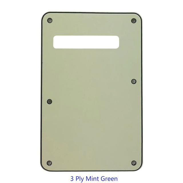3 or 4 Ply Strat Tremolo Cavity Cover Backplate for Fender Stratocaster Modern Style Electric Guitar Tremolo Cover Big River Hardware 3Ply Mint Green