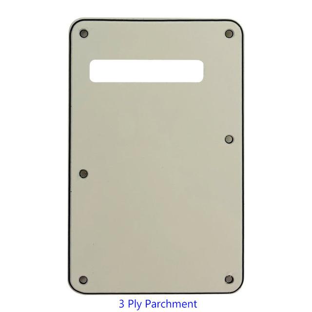 3 or 4 Ply Strat Tremolo Cavity Cover Backplate for Fender Stratocaster Modern Style Electric Guitar Tremolo Cover Big River Hardware 3Ply Parchment