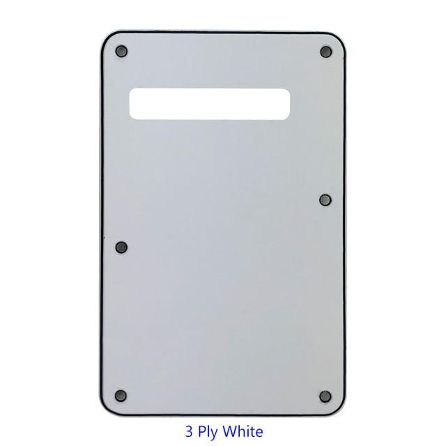 3 or 4 Ply Strat Tremolo Cavity Cover Backplate for Fender Stratocaster Modern Style Electric Guitar Tremolo Cover Big River Hardware 3Ply White