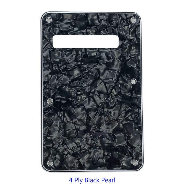 3 or 4 Ply Strat Tremolo Cavity Cover Backplate for Fender Stratocaster Modern Style Electric Guitar Tremolo Cover Big River Hardware 4Ply Black Pearl