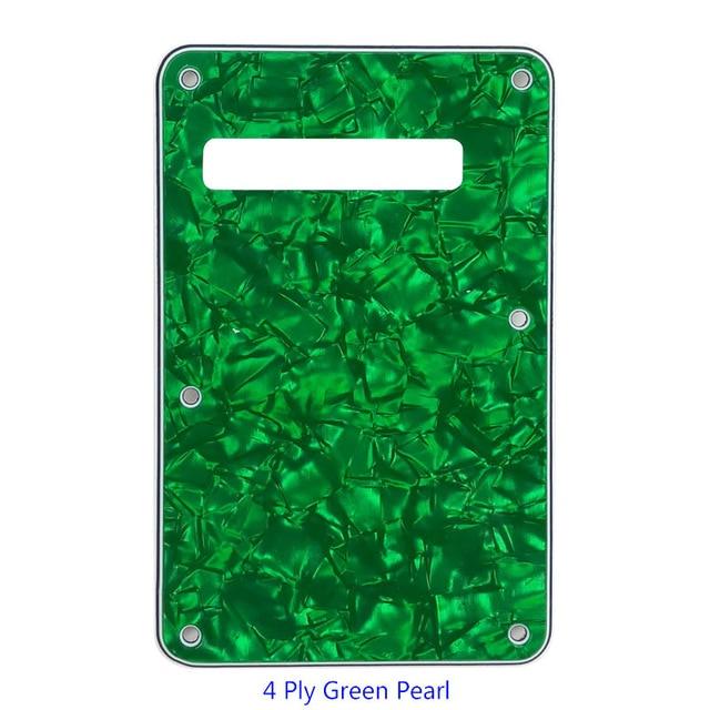 3 or 4 Ply Strat Tremolo Cavity Cover Backplate for Fender Stratocaster Modern Style Electric Guitar Tremolo Cover Big River Hardware 4Ply Green Pearl