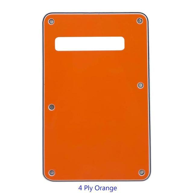 3 or 4 Ply Strat Tremolo Cavity Cover Backplate for Fender Stratocaster Modern Style Electric Guitar Tremolo Cover Big River Hardware 4Ply Orange