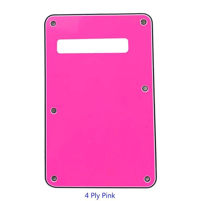 3 or 4 Ply Strat Tremolo Cavity Cover Backplate for Fender Stratocaster Modern Style Electric Guitar Tremolo Cover Big River Hardware 4Ply Pink