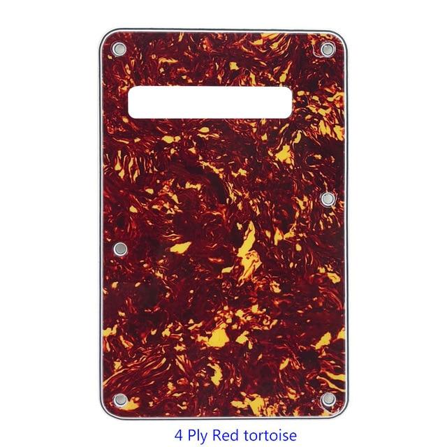 3 or 4 Ply Strat Tremolo Cavity Cover Backplate for Fender Stratocaster Modern Style Electric Guitar Tremolo Cover Big River Hardware 4Ply Red Tortoise