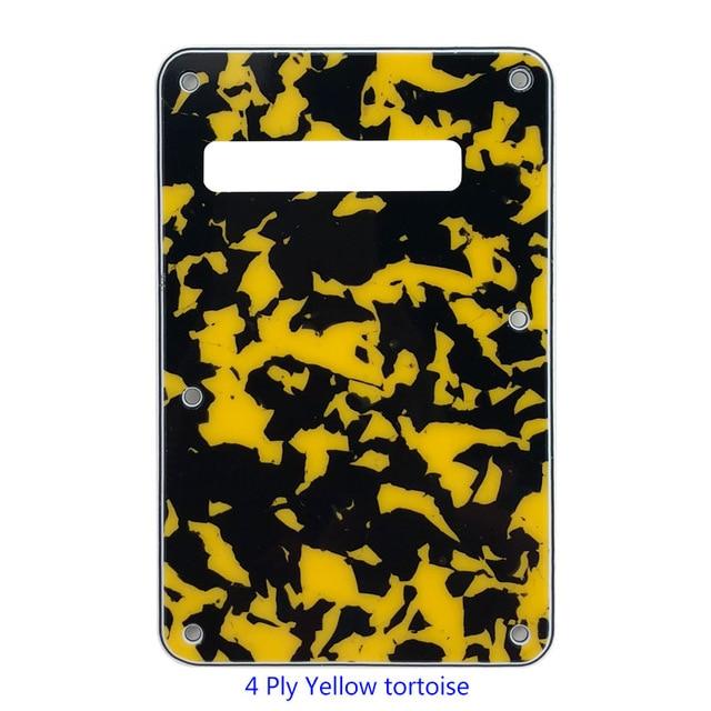 3 or 4 Ply Strat Tremolo Cavity Cover Backplate for Fender Stratocaster Modern Style Electric Guitar Tremolo Cover Big River Hardware 4Ply Yellow tortoise