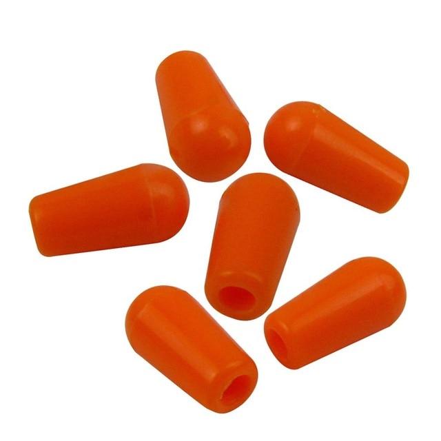 6pcs Guitar Toggle Switch Tip Toggle Switch Tip Big River Hardware orange
